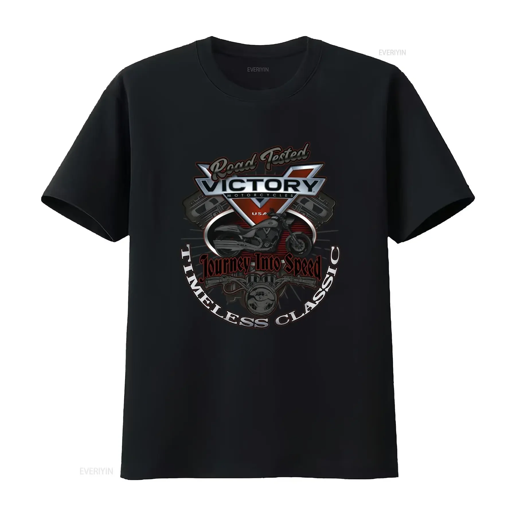 Victory Motorcycles Softstyle T Shirt vintage Washed Stylish graphic homme Breathable Top For Everyday Wear Slightly Soft