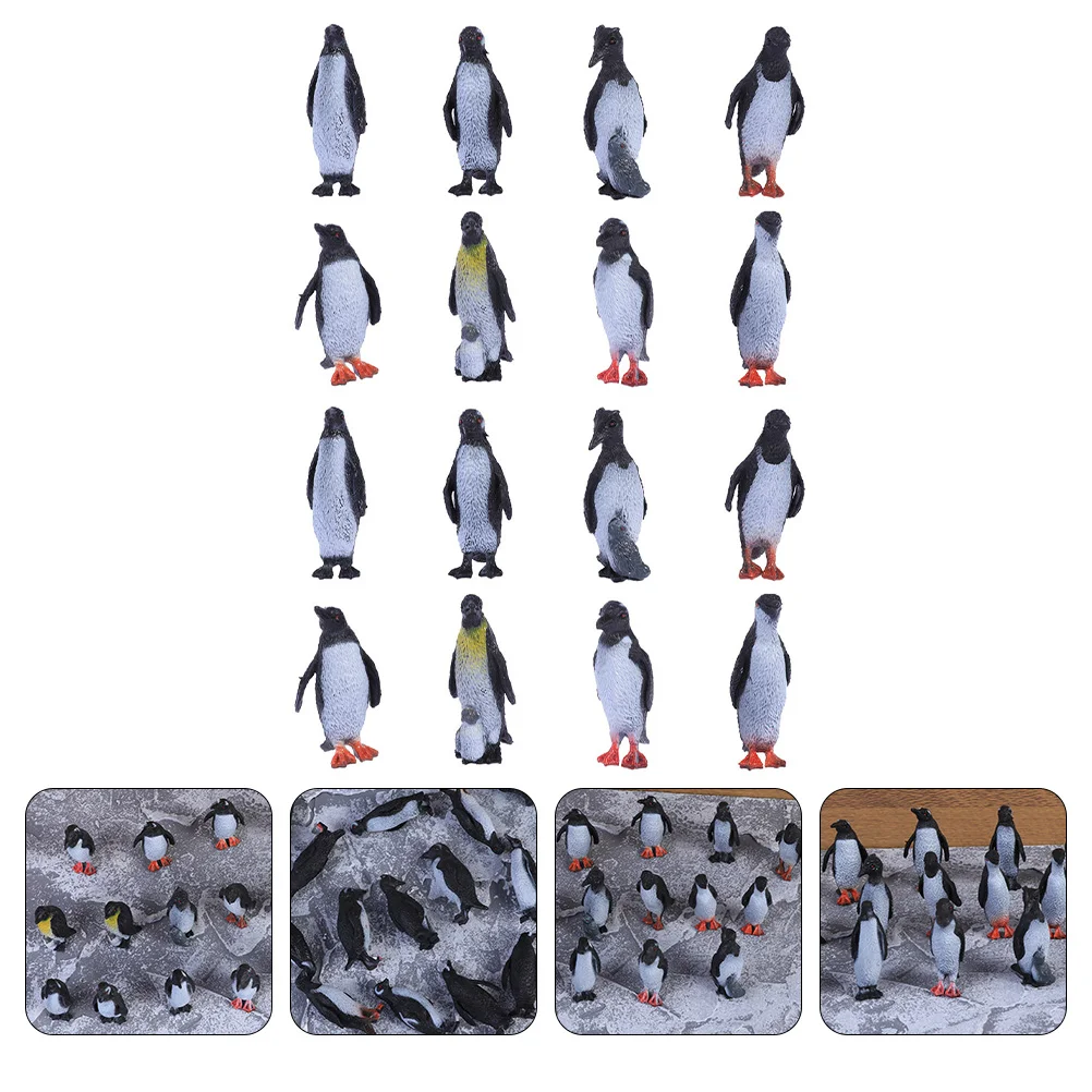 

24Pcs Realistic Penguin Models Penguin Figurines Toys Resin Animal Models Simulation Penguin Figurine