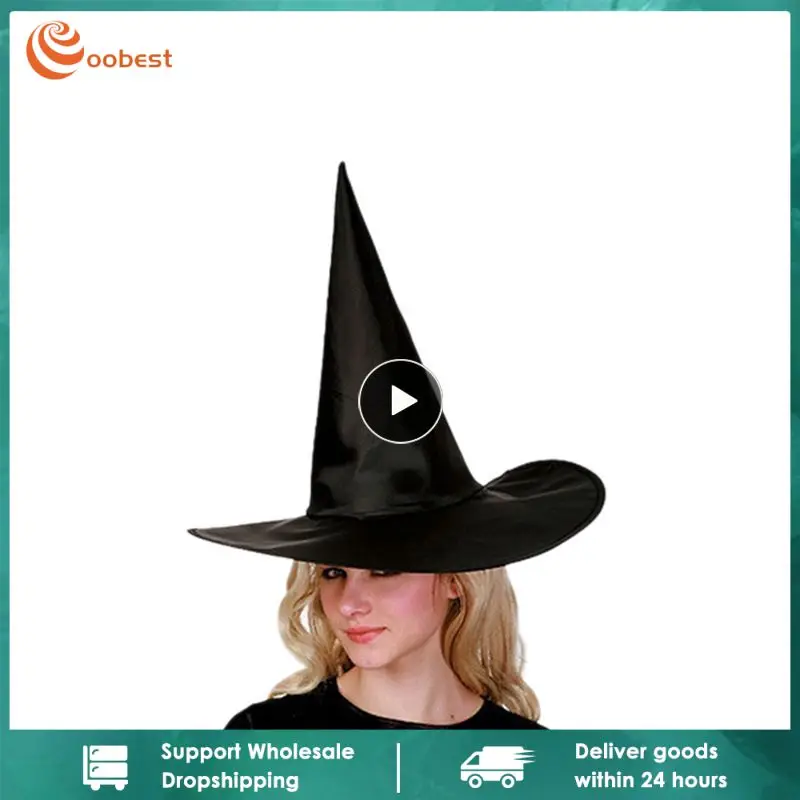 Kids Party Decor Black Easy To Hang Lightweight And Portable Dust And Dirt Resistant Versatile Decoration Party Props Witch Hat