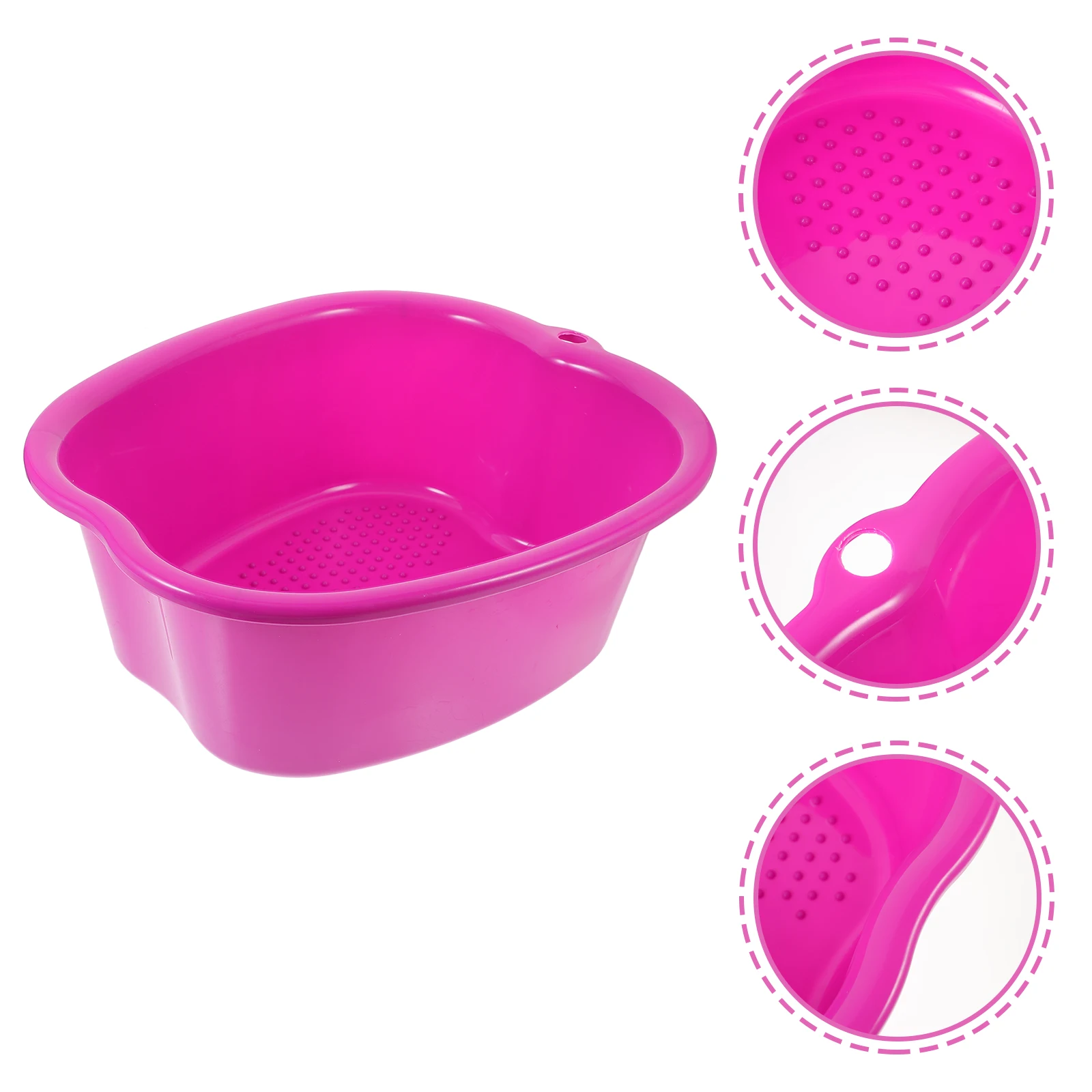 

Relaxing Massage Foot Bath Bucket Household Feet Soaking Tub Pedicure Basin Lightweight Durable Design Home Outdoor Use Convex