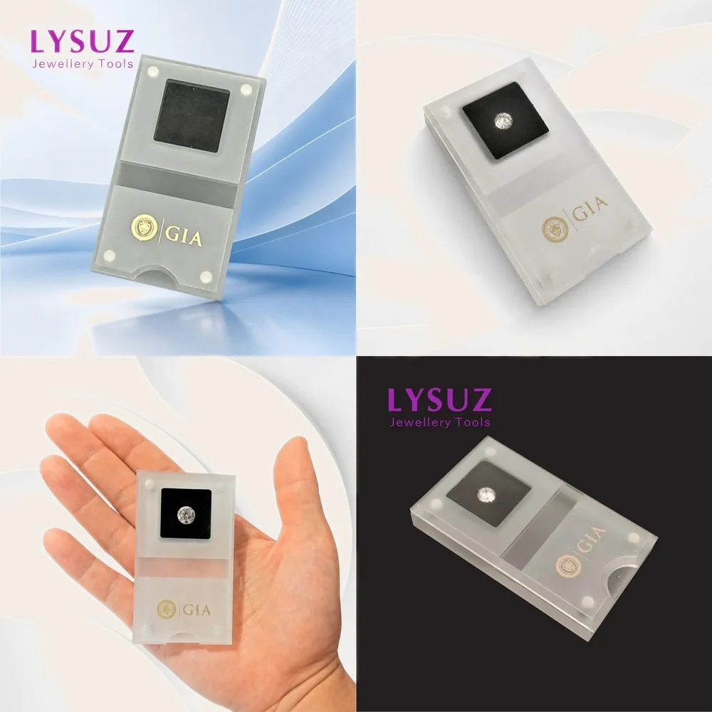 5Pcs Acrylic Diamond Storage Box Gem Display GIA Diamond Case Jewelry Organizer Standard Gift Box