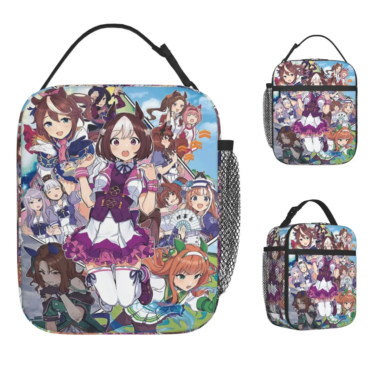 

Umamusume аниме изолированная сумка для обеда, коробка для хранения еды, портативный термохолодильник, коробка для бенто для школьного офиса