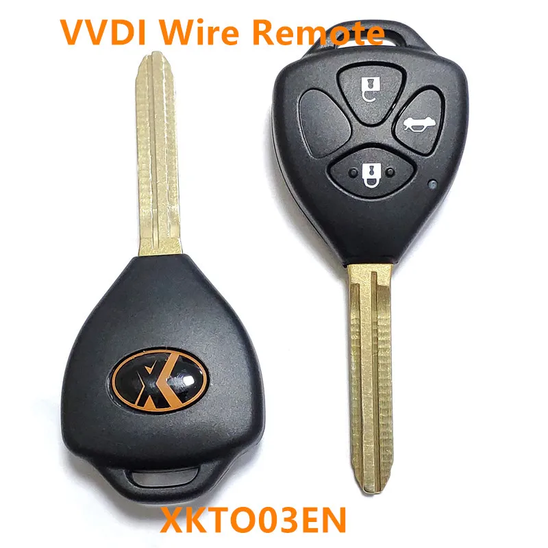 Xhorse-mando a distancia Universal para coche, llave con cable, herramienta VVDI para Toyota VVDI2 Xhorse VVDI, XKTO03EN XKTO04EN XKTO05EN