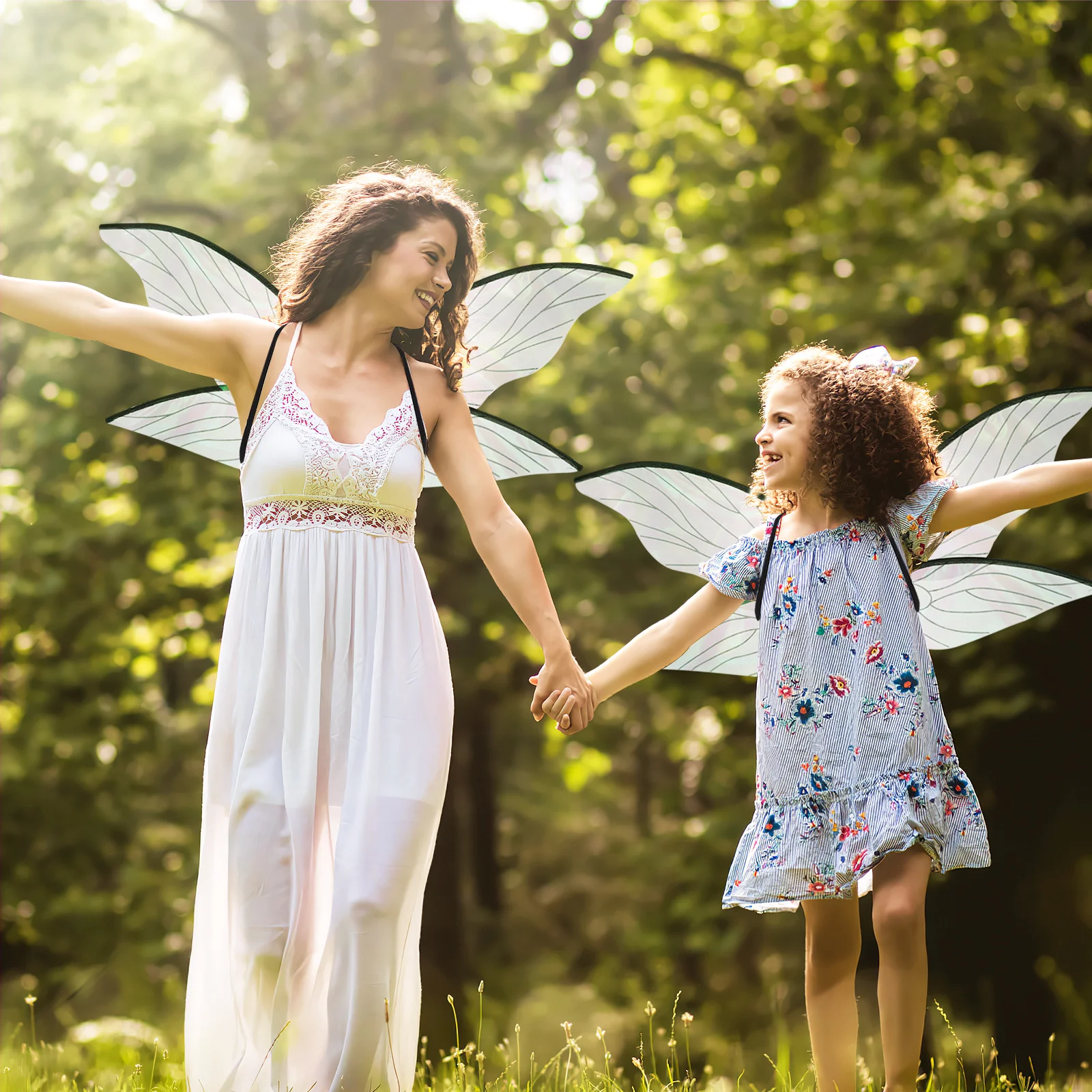 ปีกนางฟ้า 2 ชิ้น ปีกผีเสื้อสำหรับผู้ใหญ่ อุปกรณ์เสริมเครื่องแต่งกาย น้ำหนักเบา ทนทาน สำหรับงานคอสเพลย์ ปาร์ตี้ งานแฟนซี