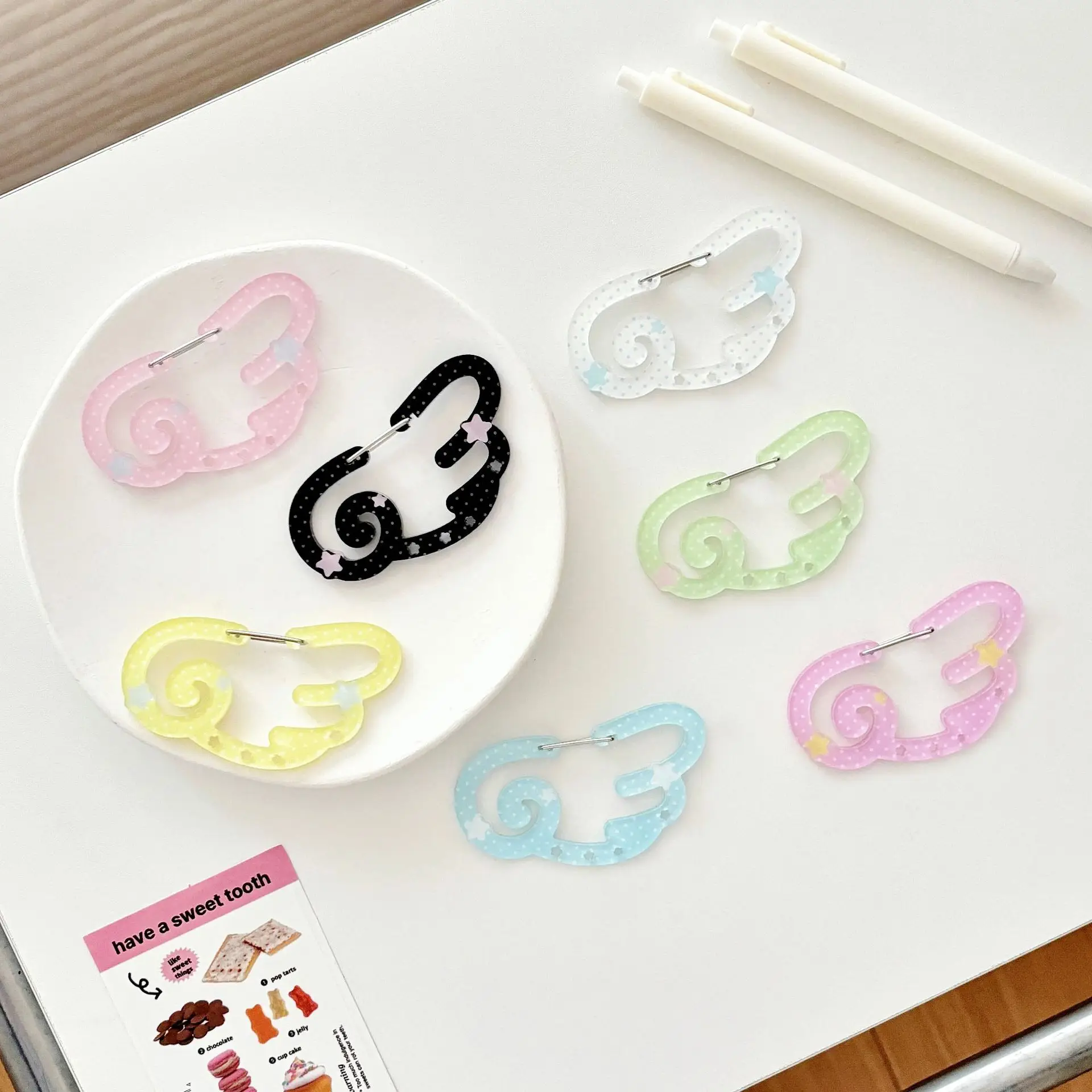 Portable Acrylic Pendant Handbook Decoration Keychain Charm Ita Bag Buckle Backpack Accessories For Everyday Use