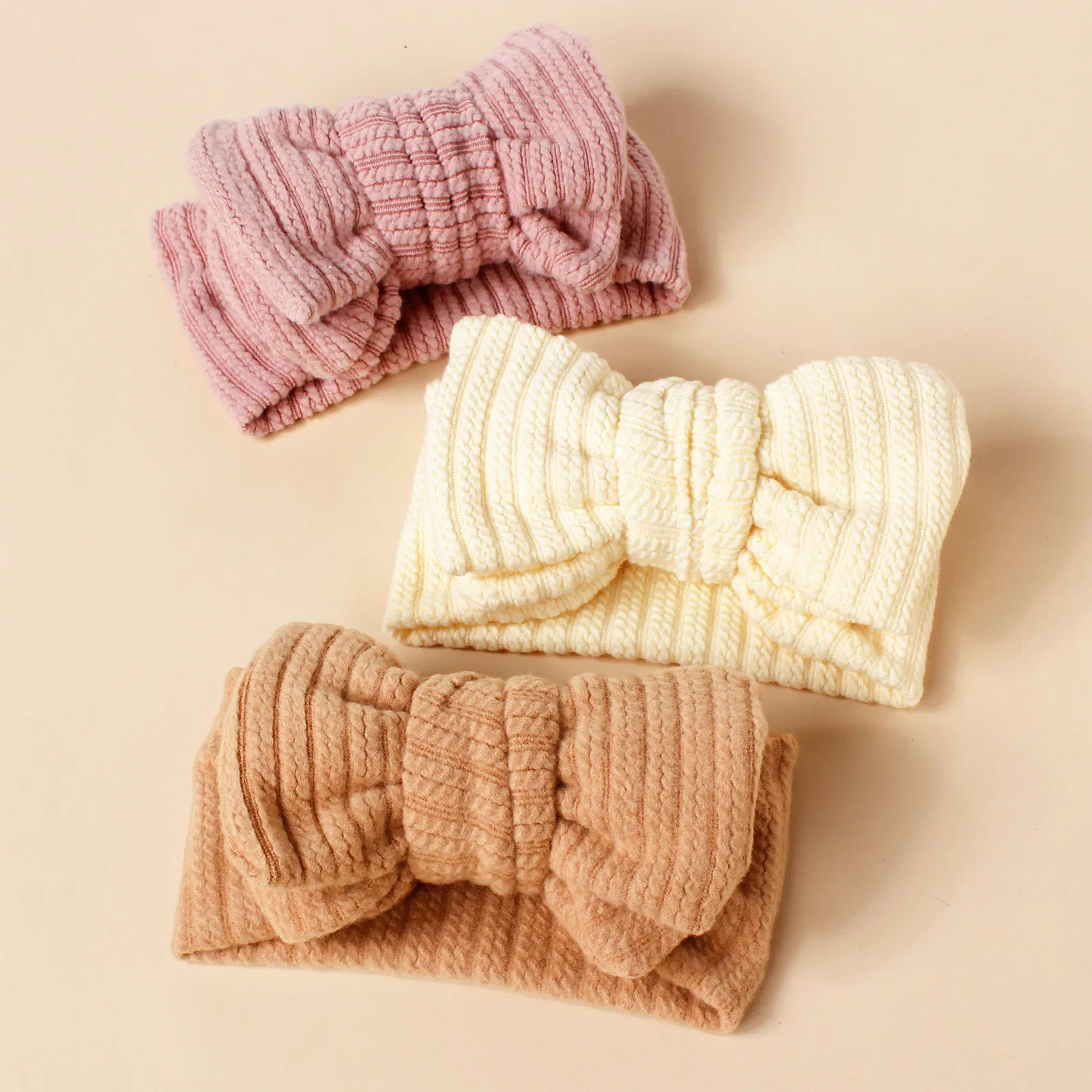 Newborn Baby Headband For Girls Elastic Knit Children Turban Baby Bows Soft Nylon Kids Headwear Hair Accessories