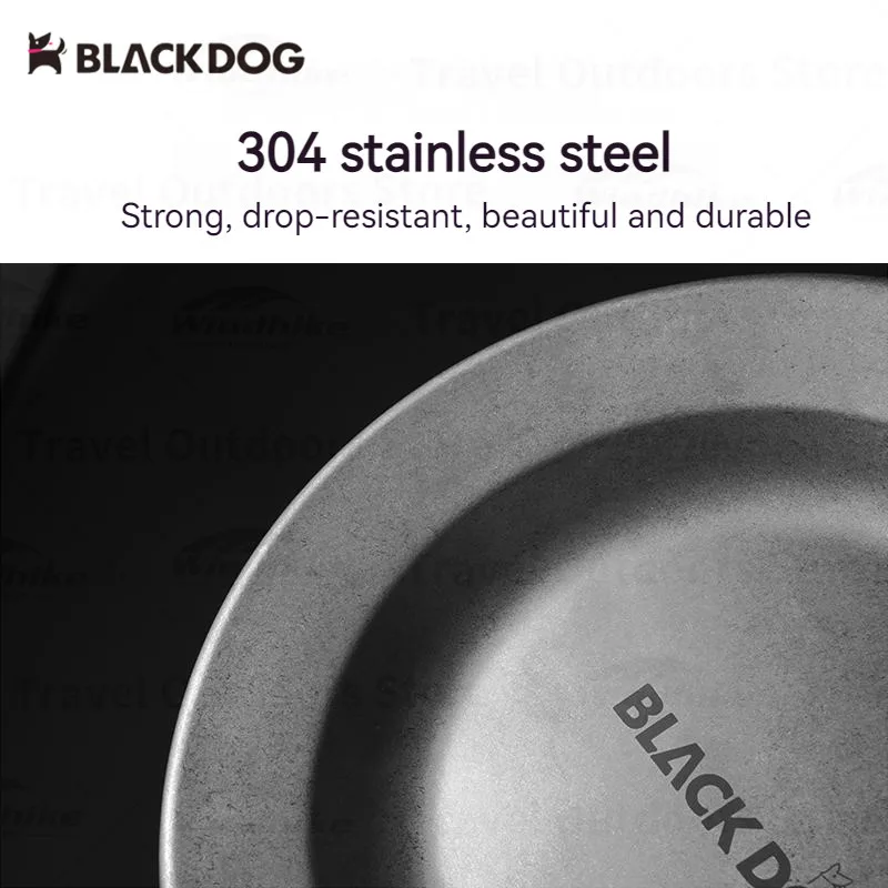 Naturehike BLACKDOG Retro Travel Tableware Picnic Coffee Cup Dinner Plate Outdoor Camping Hiking 304 Stainless Steel  Tableware