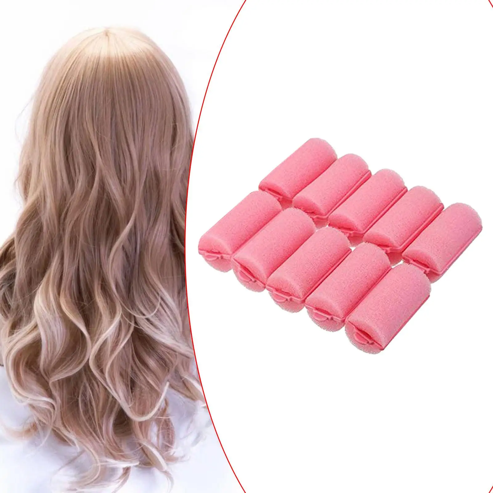 10 Pieces Hairs Rollers Hair Curling Clips Professional,Makeup Tool,Headwear Lazy Curlers Twist for Long Medium Short Hair DIY