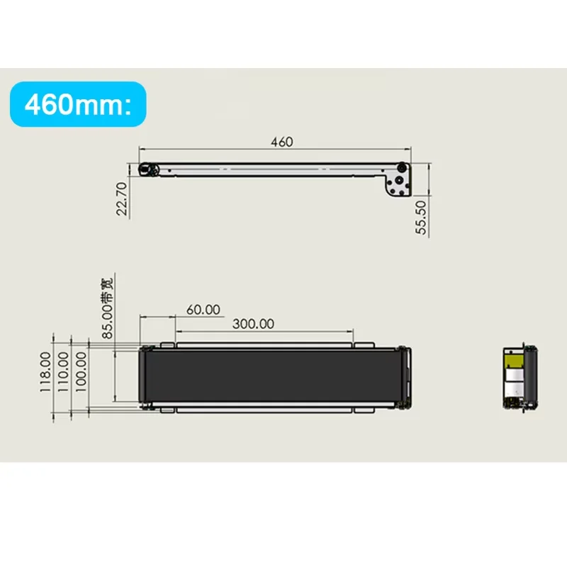 Electric Mini Conveyor Belt 460mm/552mm/600mm 24V Belt Conveyor Vending Machine Automatic Track Cargo Lane Channel Conveyor Belt