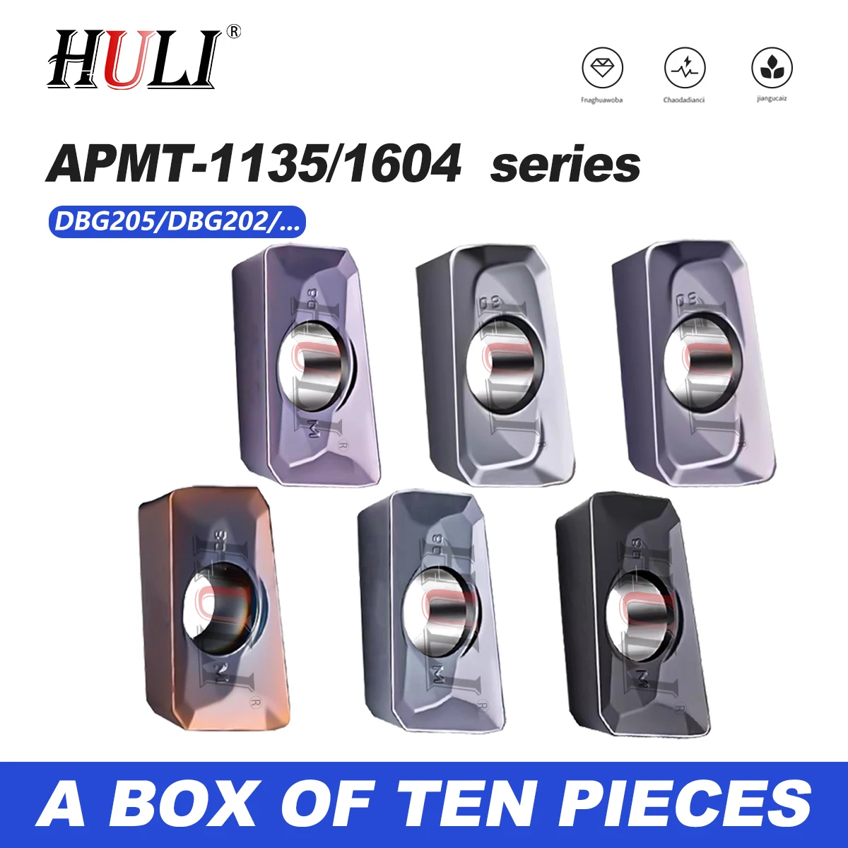 APMT1135PDR APMT160408PDER DBG205 Use For Stainless Steel Machining Center Fast Forward Feeding Milling Machine Milling Inserts