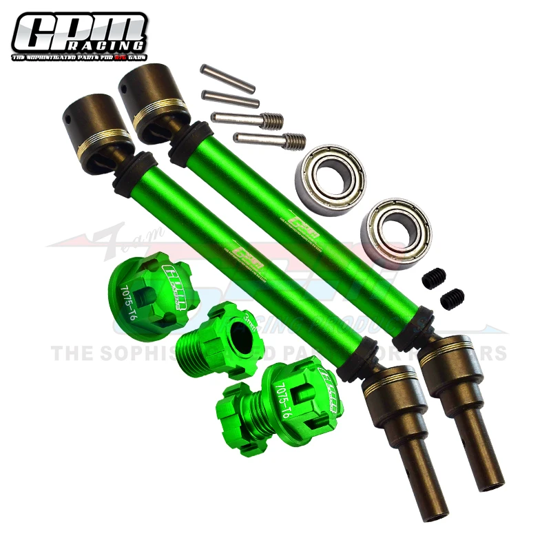 GPM Front/Rear CVD Drive Shaft+Hex Adapter+Wheel Lock For TRAXXAS W/Windemaxx