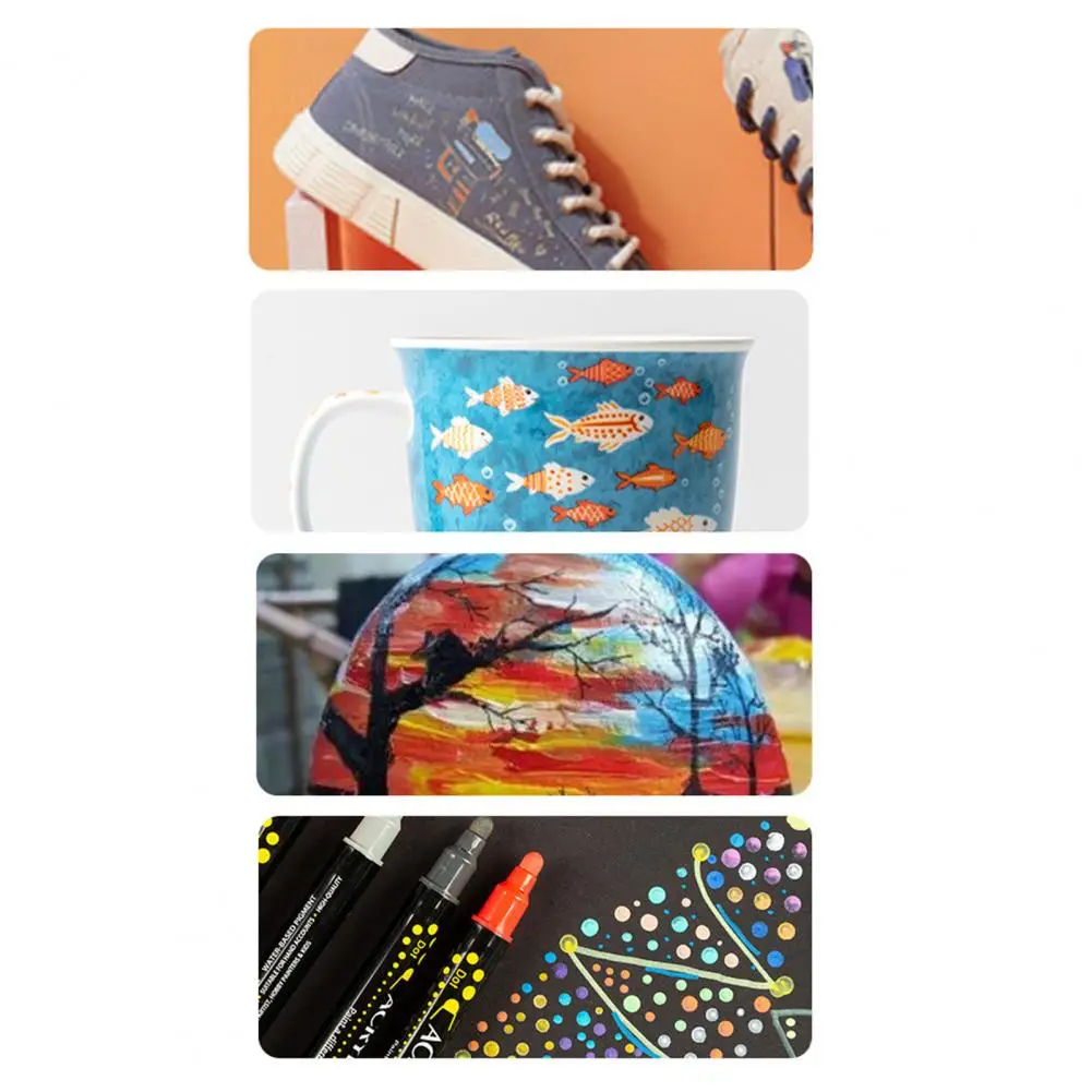 Double-Ended contorno marcadores, versátil ponta dupla marcador canetas para artesanato DIY, pintar canetas para fazer madeira, 12 unid, 24 unid, 36 unid, 48 unid