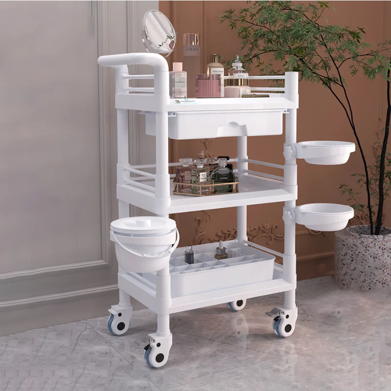 Beauty Trolley Bubble Instrument Three-layer Multifunctional Tool Car Beauty Salon Special Trolley Mobile Shelving