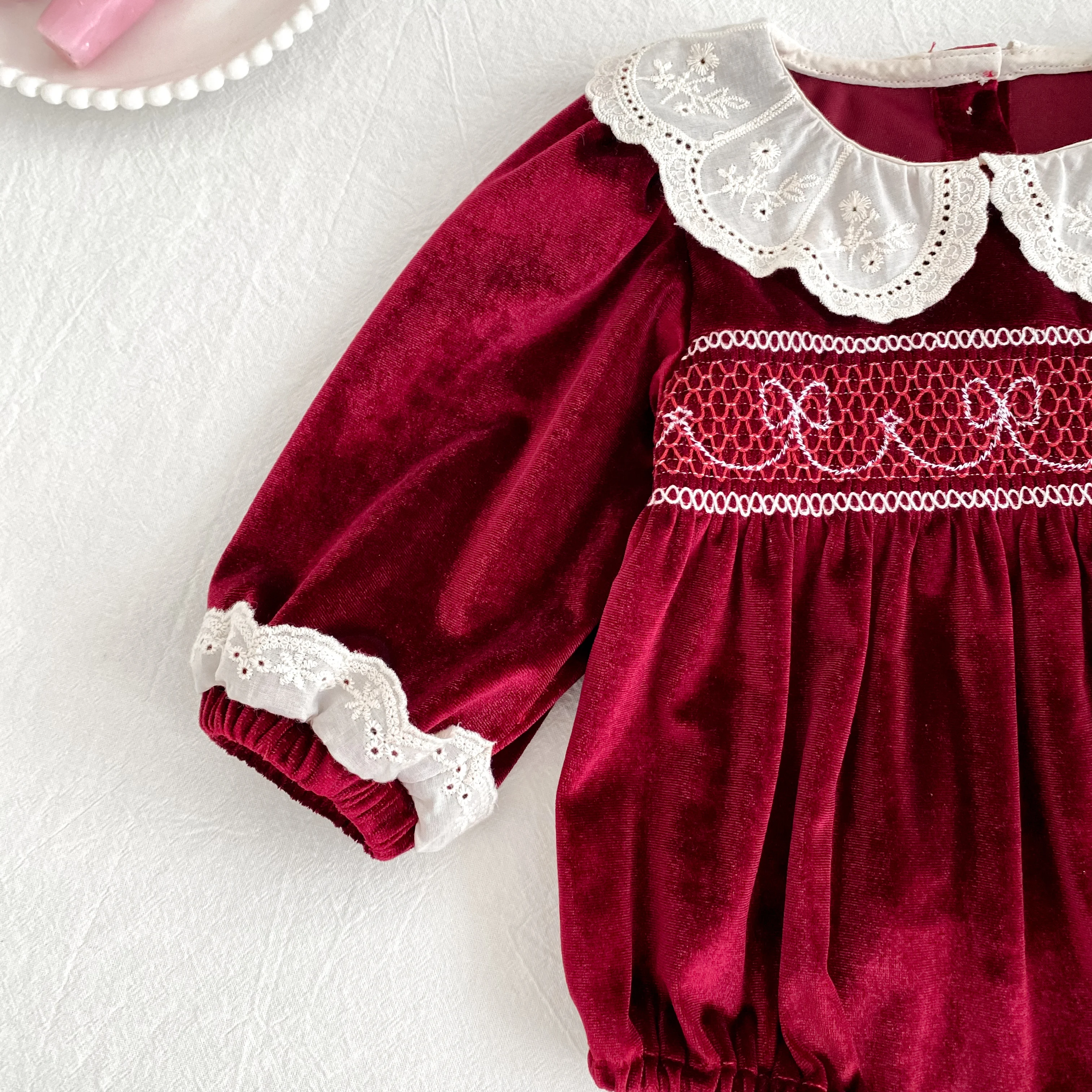 2023 Weihnachten 0-24 M Baby Mädchen Overall Casual Bogen Gestickte Lange Ärmel Neugeborenen Strampler Weihnachten Party Kleinkind nette Kleidung – Detail 23