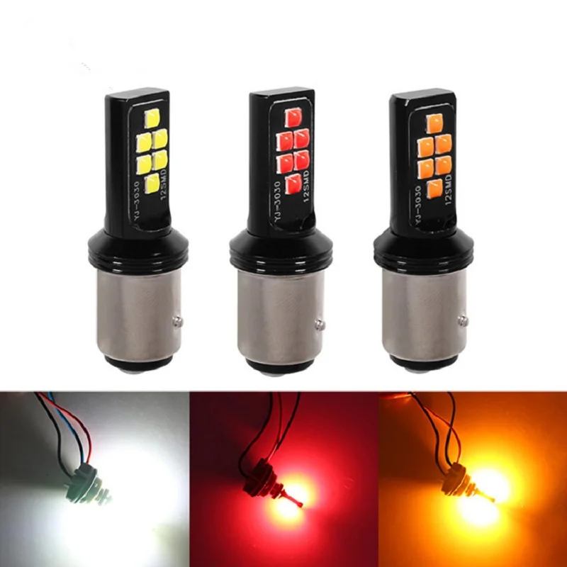 1pcs Py21w Ba15s P21w Led 1156 Bau15s Bulb 3030SMD 1157 Led Bay15d P21/5w Car Turn Signal Lamp Brake Backup Light White