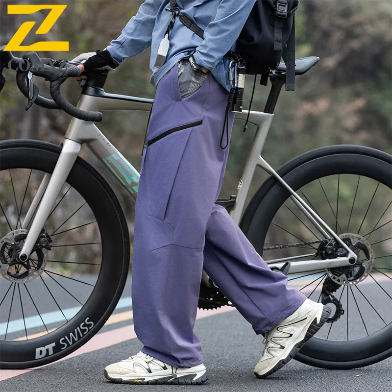 Mens Cargo Pants New Autumn Adjustable Buckle Waist Lightweight Casual Trousers Outdoor Jogging Training Utility Fashion Comfort