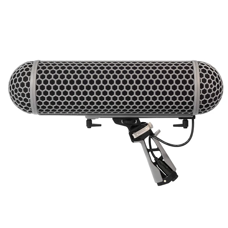 Windproof three-piece set, simultaneous recording microphone set, pig cage set, sweater handle.