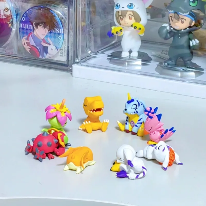 الأصلي اليابان غاشابون Kawaii أنيمي الشكل ديجمون النوم دمية الوحش الرقمي لطيف Gachapon تمثال كبسولة اللعب هدية