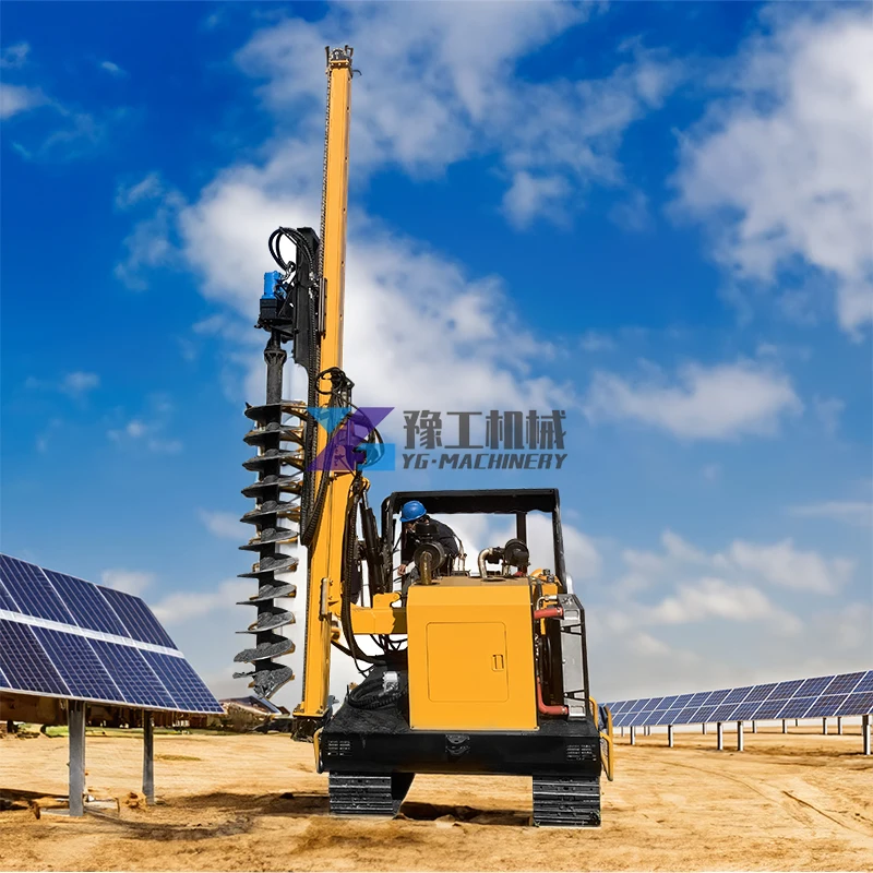Fast Shipping Screw Piles Bore Pile Drilling Machine Ground Screw Solar Pile Driver Machine
