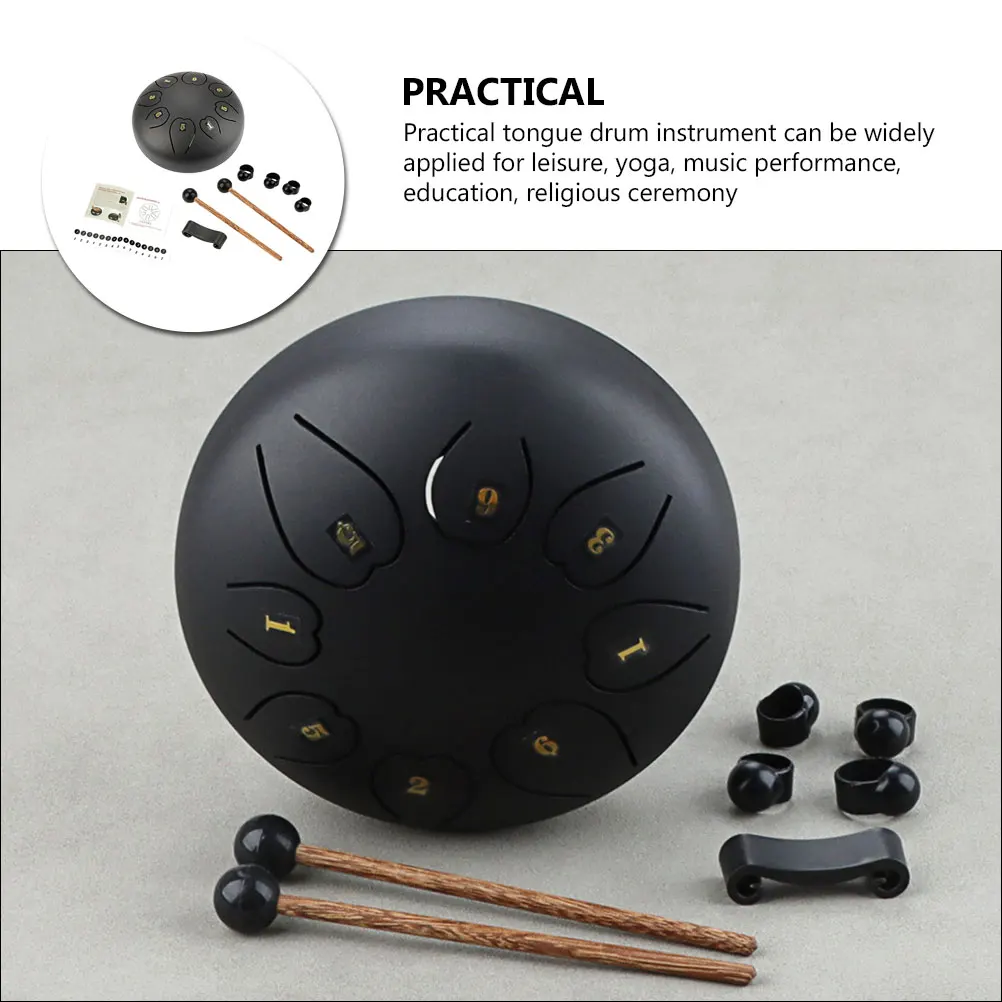 

1Set Metal Ethereal Drum Small Tongue Drum Crisp Sound Percussion Instrument for Adults Beginners Music Therapy Decoration