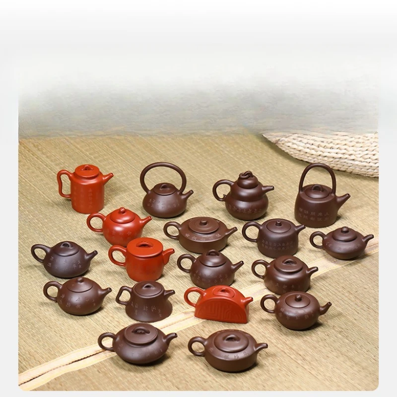 

Zisha pot set, purely handmade, gift box, kung fu tea set pot set