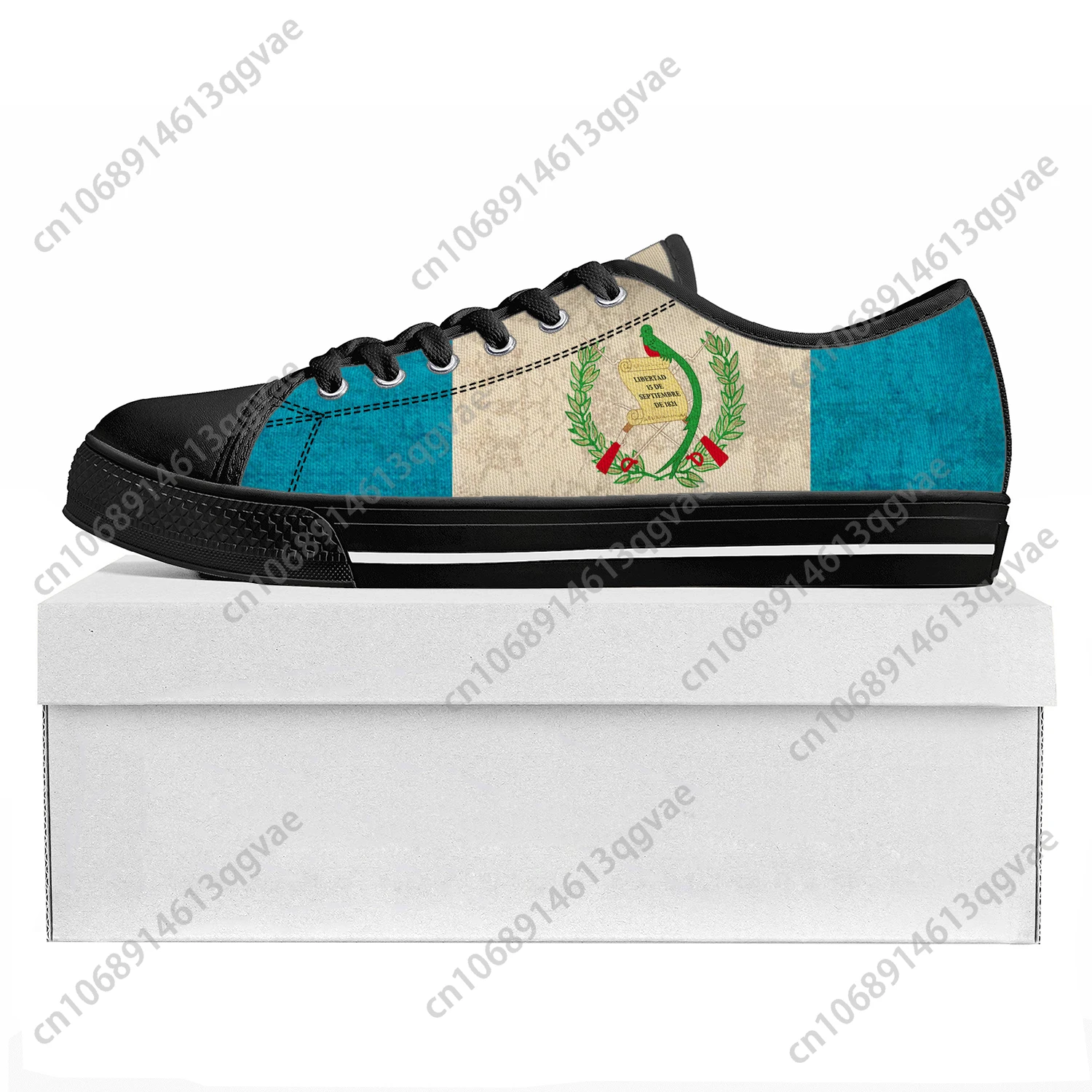 Guatemalan Flag Low Top High Quality Sneakers Mens Womens Teenager Canvas Sneaker Prode Casual Couple Shoes Custom Shoe