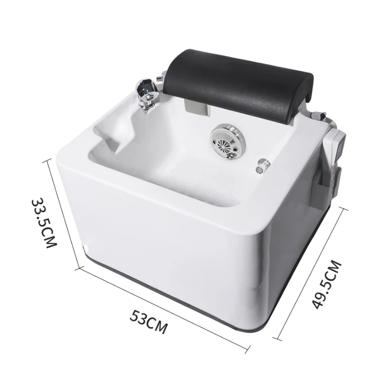 Electric Pedicure Foot Bath Tub Constant Temperature Heating Surfing Massage Foot Spa Basin with Color Atmosphere Light & Drain