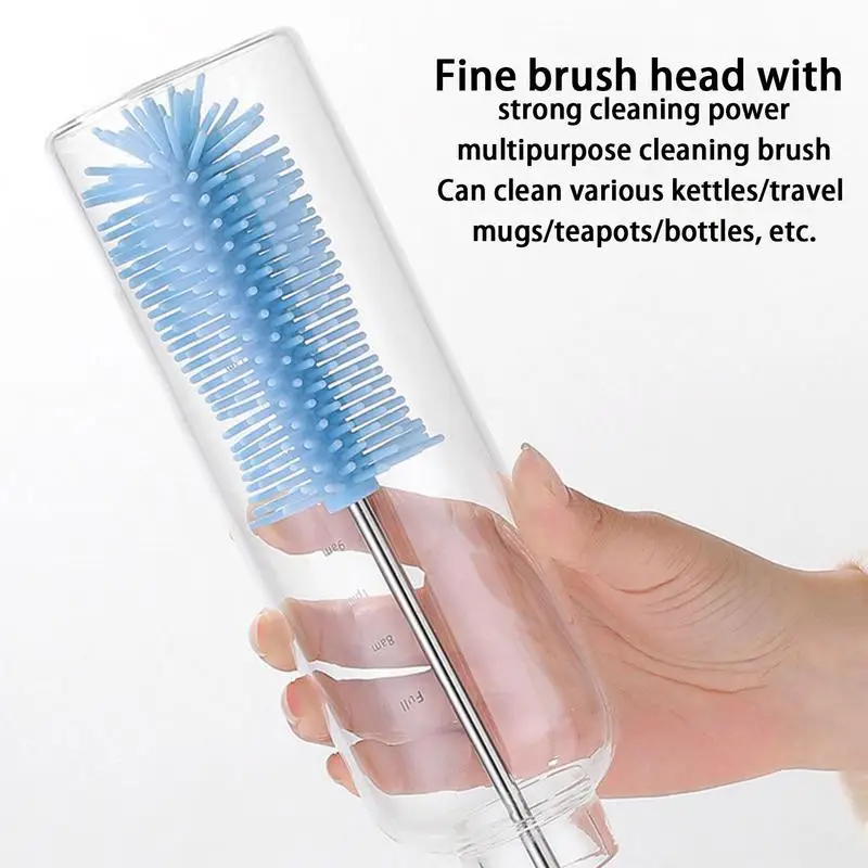 Bottle Cleaner Brush Reusable Long Handle Bottle Cleaner Silicone Cleaner Brushes Or Cleaning Baby Bottles Narrow Neck Bottle