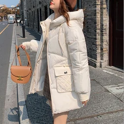 Cappotto invernale donna 2023 nuovo piumino imbottito in cotone piumino caldo femminile piumino antivento con cappuccio capispalla Mujer corea