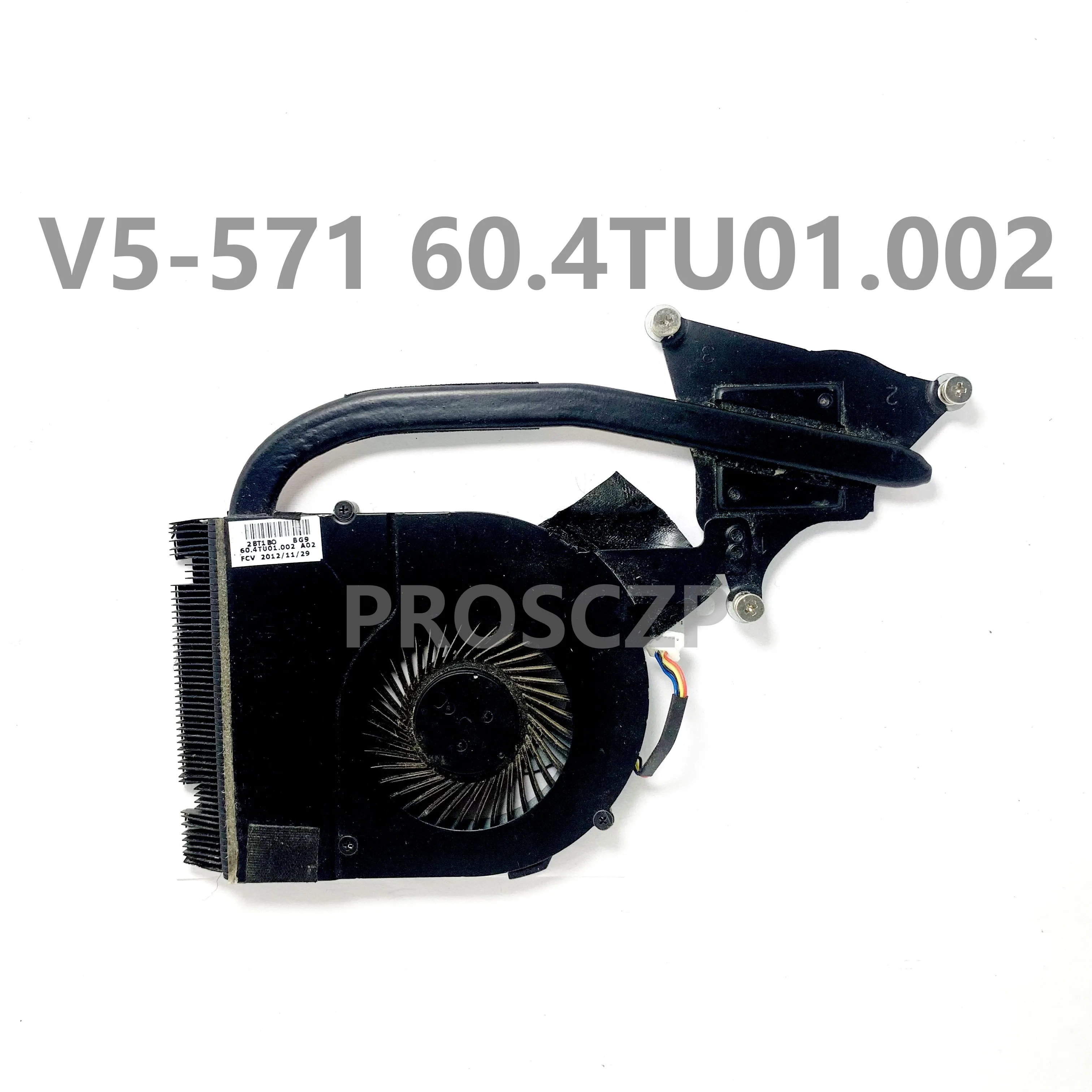 Per Acer Aspire V5-571 V5-571P 60.4 tu01.002 dissipatore di calore della ventola del radiatore 100% funzionante bene