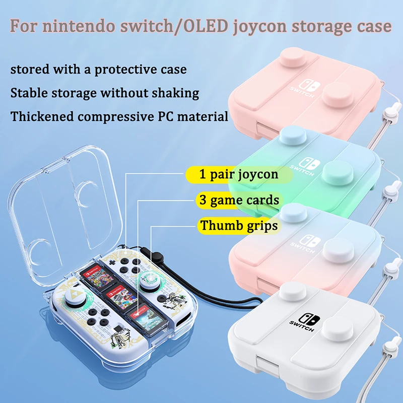 

for nintendo switch joycon storage case box Thickened PC colorful store 3 game cards for switch oled joy-con protective case