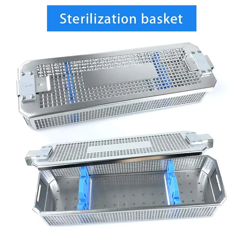 

Sterilizer Tray Box with Silicone Mat Disinfection Tray Autoclavable Ophthalmic Instrument Aluminium Sterilizing Tool Aluminium