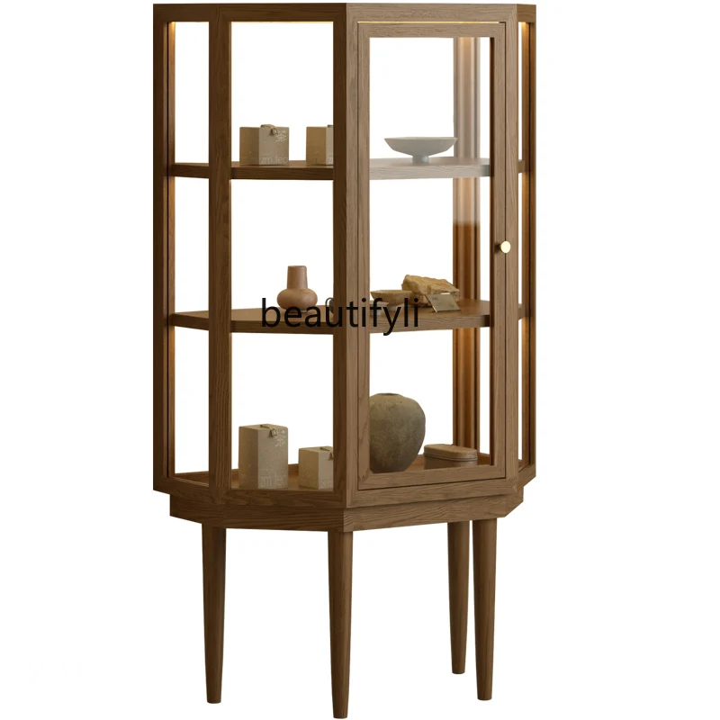 

Multi-Layer Glass Cabinet Chinese Ancient Style Boutique Display Cabinet Jewelry Tea Room Ceramic Showcase