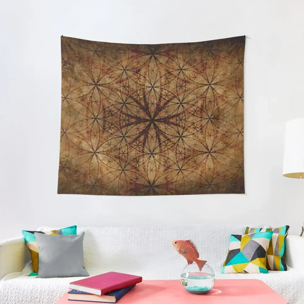 

Sacred Geometry for your daily life Tapestry Aesthetic Home Decor Bedroom Decorations Tapestry