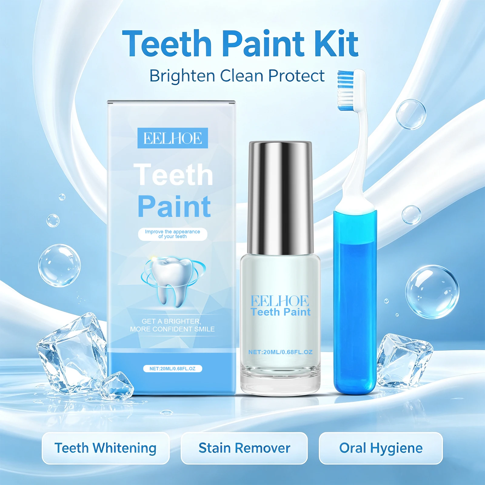 Teeth Whitening Paint Kit for Yellow Stain Removal Tooth Pigments Improve Teeth Appearance Teeth Brightening Oral Care Set - view 5