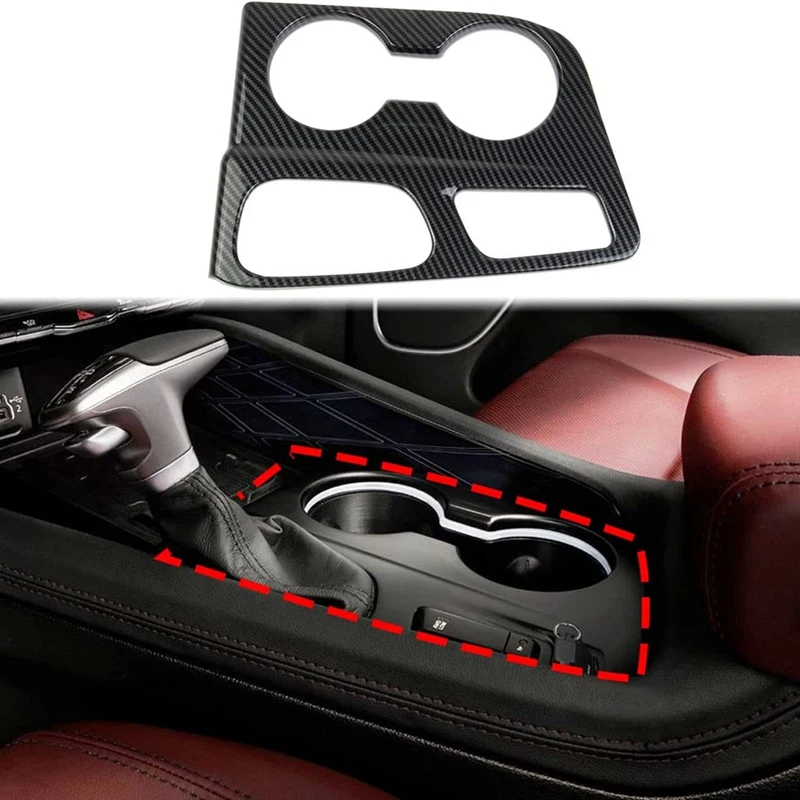 1 PCS Central Control Gear Shift Panel Cover Trim For Dodge Durango 2021 2022 ABS Carbon Fiber