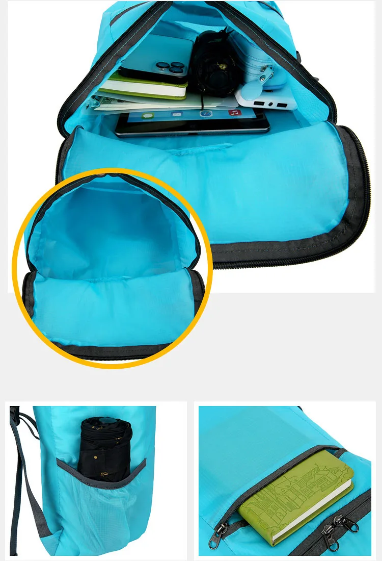 Lightweight Waterproof Folding Backpack New Cross-border Student Outdoor Large Capacity Sports Bag Colorful