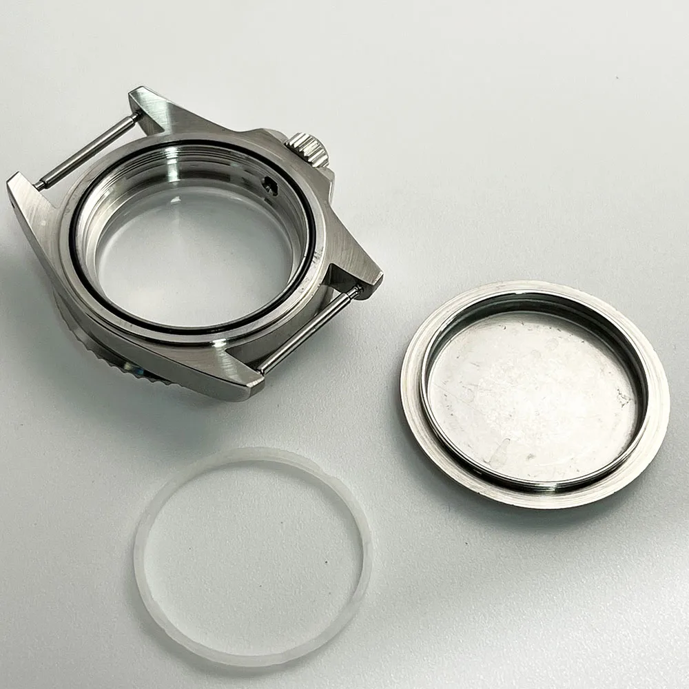 Case Accessories 39mm men's dome glass aluminum ring 316L stainless steel case with NH35 NH34 NH36 movement image 4