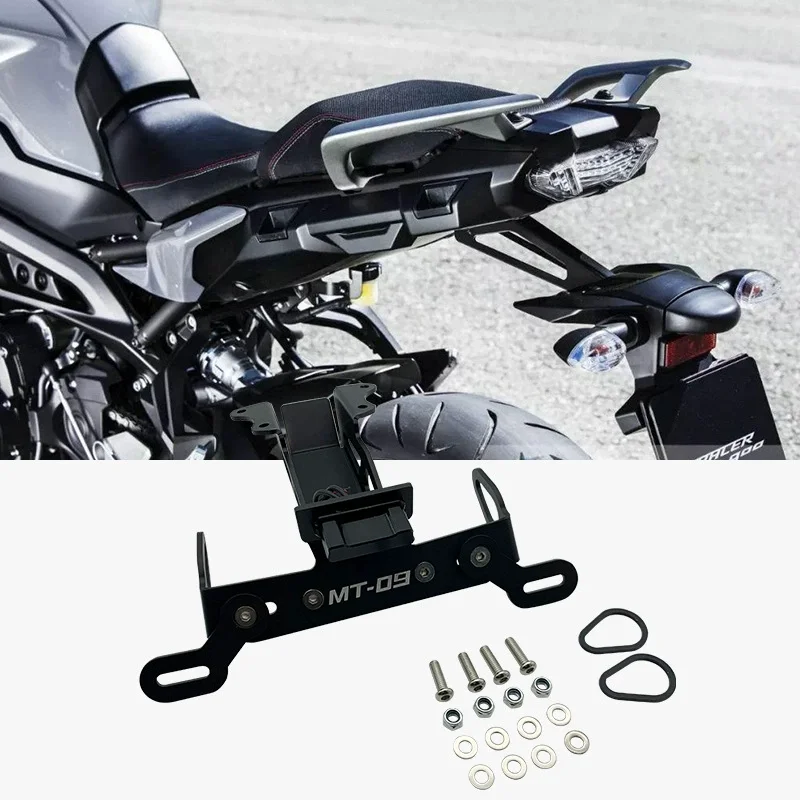 

For YAMAHA MT-09 FJ-09 TRACER900 MT-09 TRACER Motorcycle License Plate Holder LED Light Tail Tidy Fender Eliminator