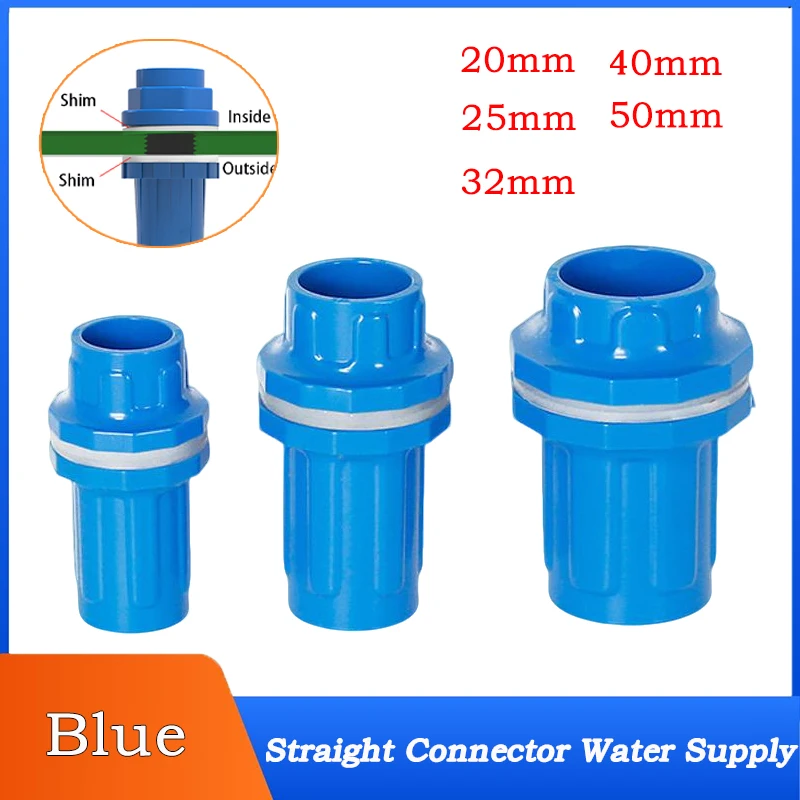 

﻿ Синий ПВХ соединение трубы подачи воды верхний и нижний соединитель водопроводной трубы соединитель резервуара для воды 20/25/32/40/50 мм
