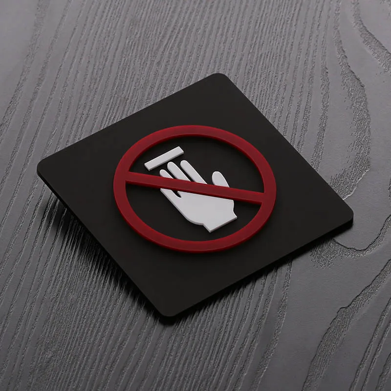 Warning Sign Warning Plaque Video Surveillance Public Shope Signage No Smoking Logo Acrylic Restroom Prompt Sign Home Decor - Image 3