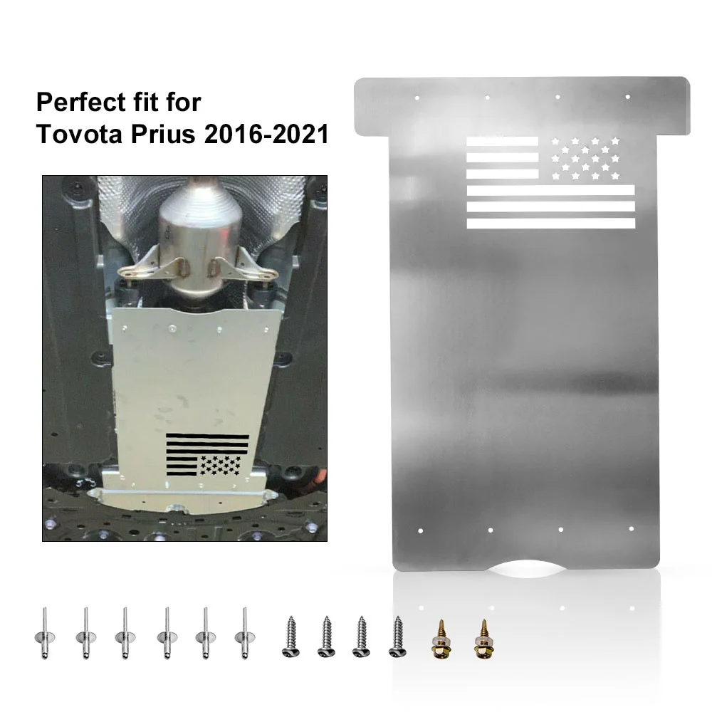 Aluminum Alloy For Toyota Prius 2016- 2021 Cat Security - Catalytic Converter Shield Protection Defender Racing Car With Rivet