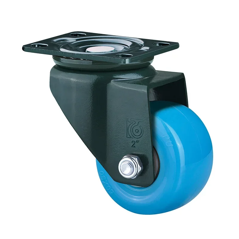 1 Pcs 1.6 Inch Polyurethane Caster Wheel with Brake - High Load 110kg, Thickened Universal Roller for Chassis, Cabinet Furniture