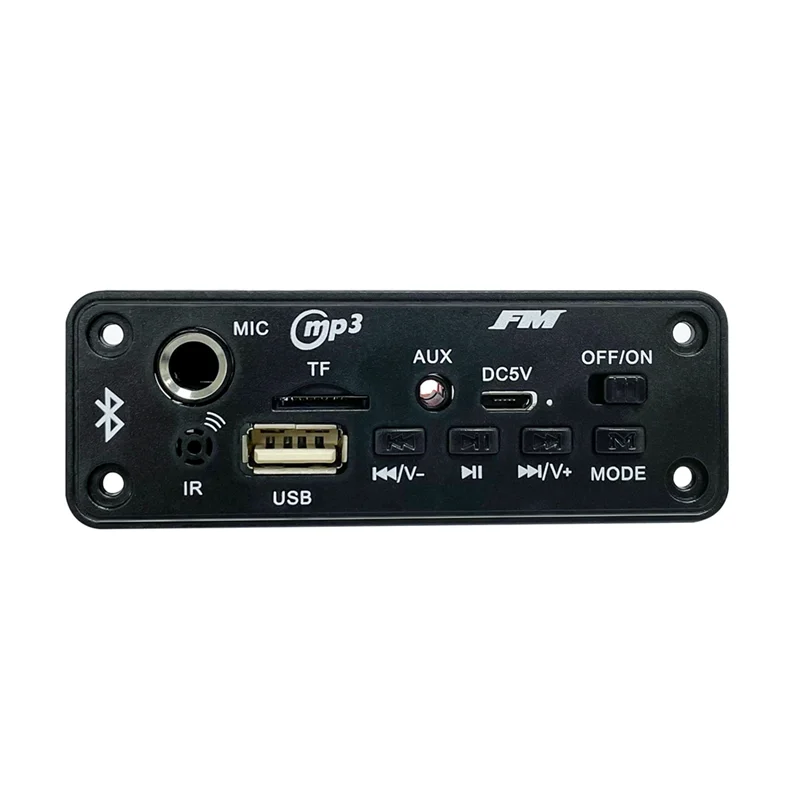 Tarjeta de B04C-TF, micrófono USB, módulo de Radio FM, amplificador Bluetooth 2X5w, placa decodificadora de MP3, reproductor MP3 para coche, amplificador de recarga