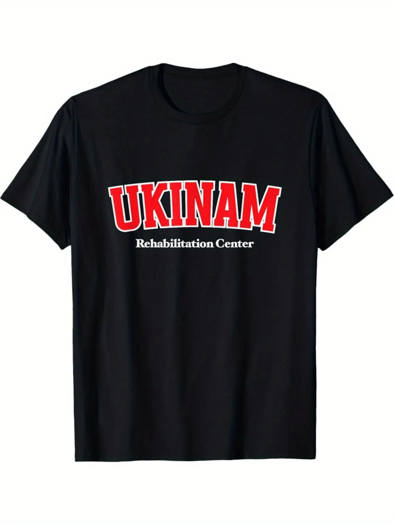 Men'S Funny Filipino Ilocano Rehabilitation Center Graphic T-Shirt - Bold Red Text, Heavyweight 100% Tee for Rehabilitation Centers, Casual Casual Attire & Themed Events - Machine Washable.Jpgsame Style for Men And Women 2025 Summer Short-Sleeved Pr