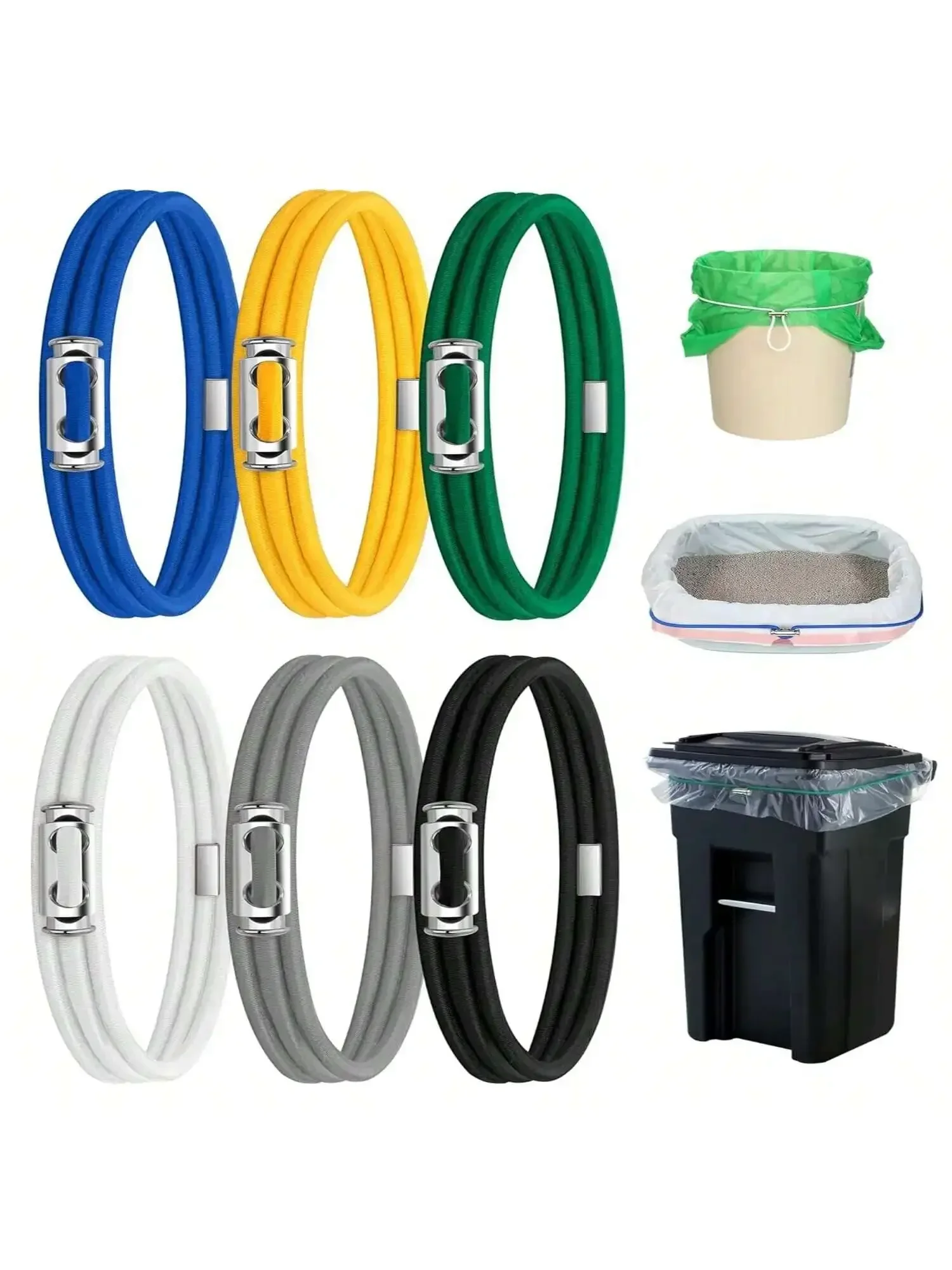 Garbage Can Bands Cord Lord Design Adjustable Large Trash Can Rubber Bands  Gallon Trash Cans Multifunction Bands Litter Box Ban