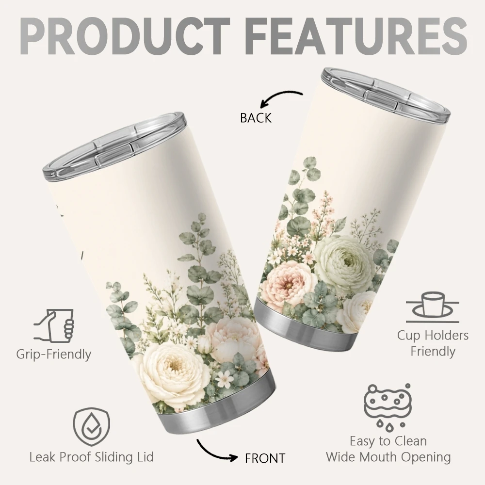 With God All Things Are Possible Vacuum Flasks 20oz Insulated Tumbler Stainless Steel Coffee Cup Leakproof Sliding Lid for Work