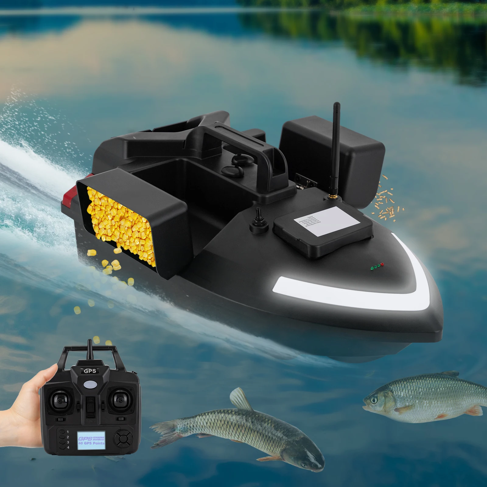 Barco cebo de pesca, barco GPS, cebo de pesca, control reoto Barco cebo de pesca, barco GPS, cebo de pesca, control reoto