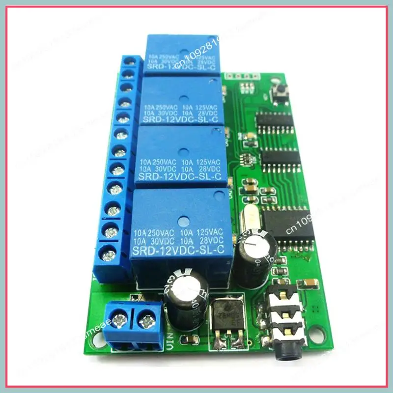 

N94R AD22B04 4-канальное реле DTMF, декодер тонального сигнала, релейный модуль дистанционного управления 12 В постоянного тока для ПЛК, умного дома
