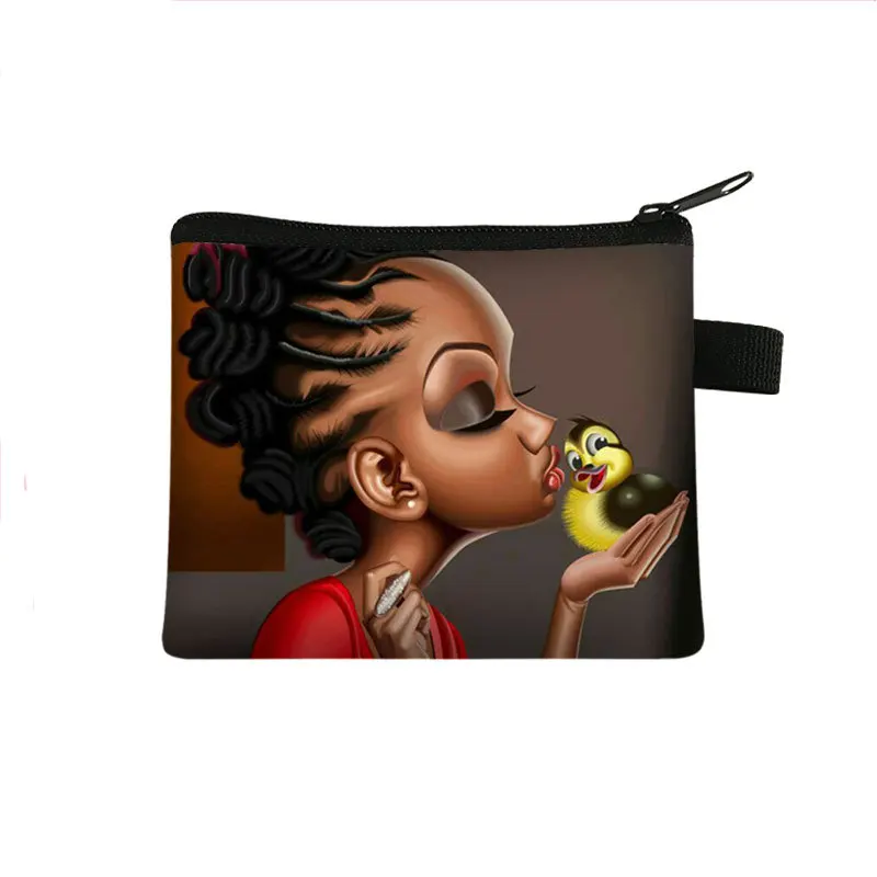 African Girl Kinder Geldbörse - usage example